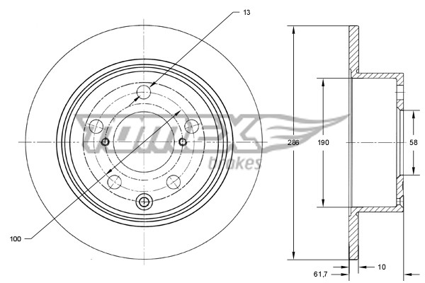 TOMEX Brakes Bremsscheibe